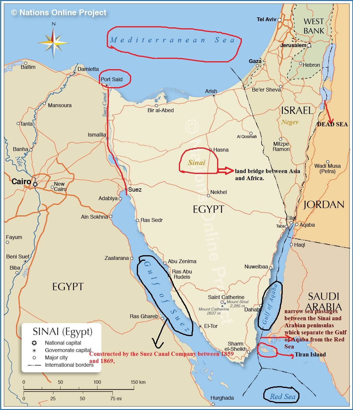 Sinai Peninsula Map